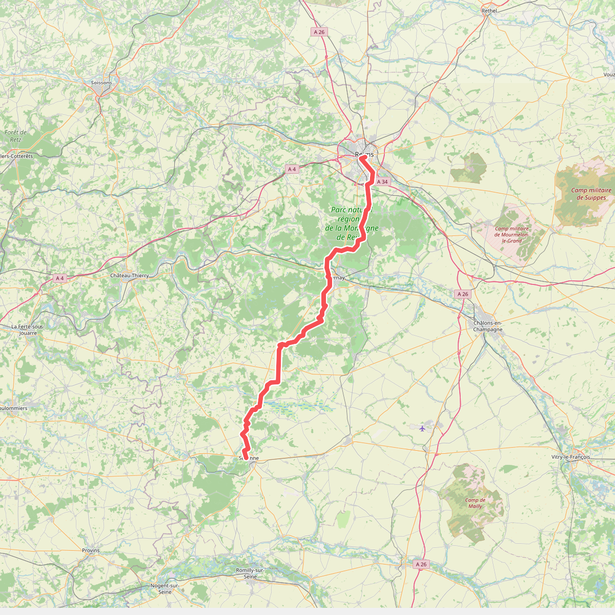 Via Campaniensis · Reims – Sézanne