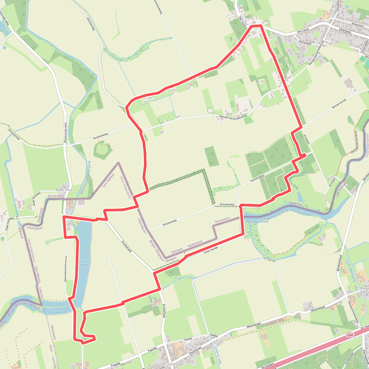 Pereboomsgat wandelroute
