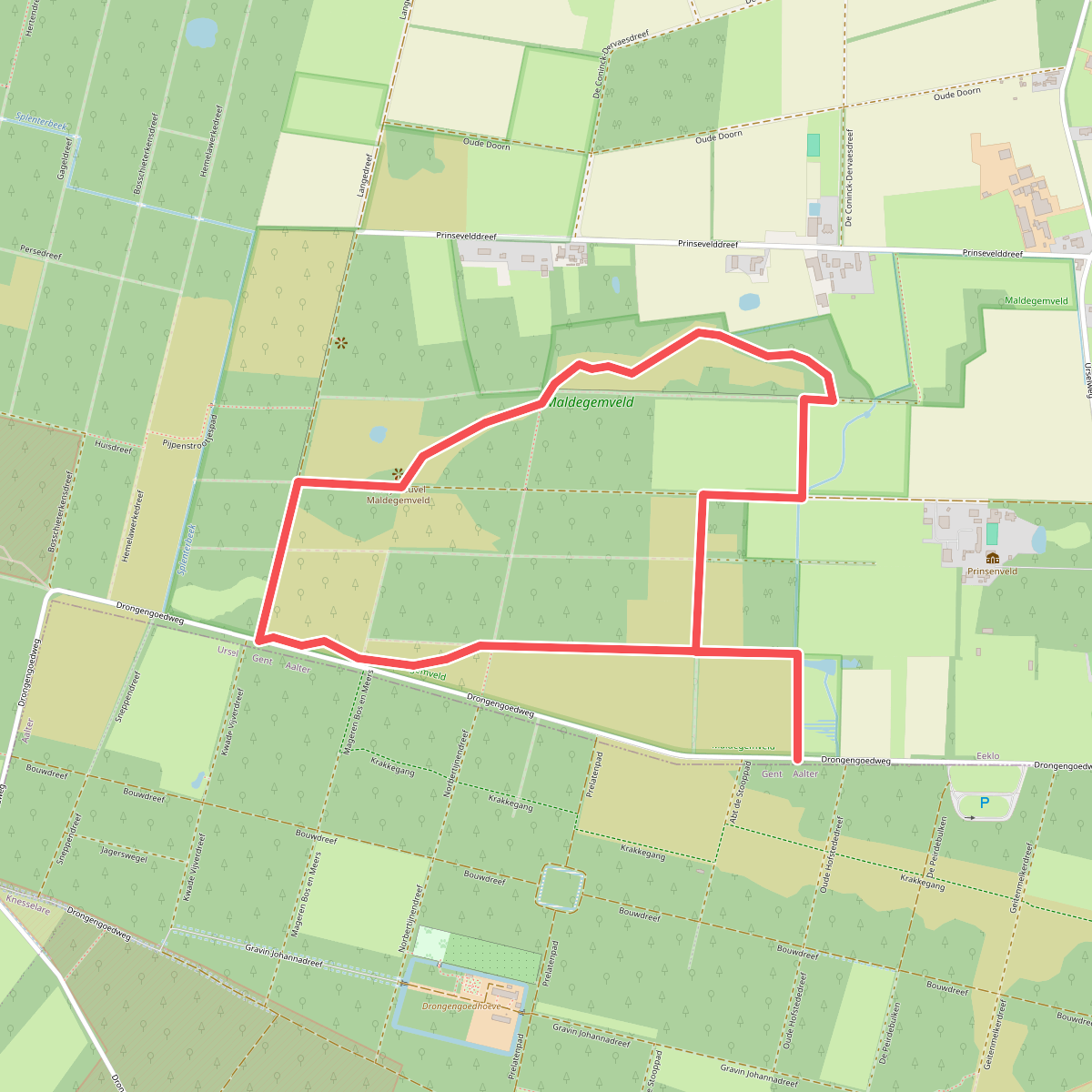 Maldegemveld wandelroute