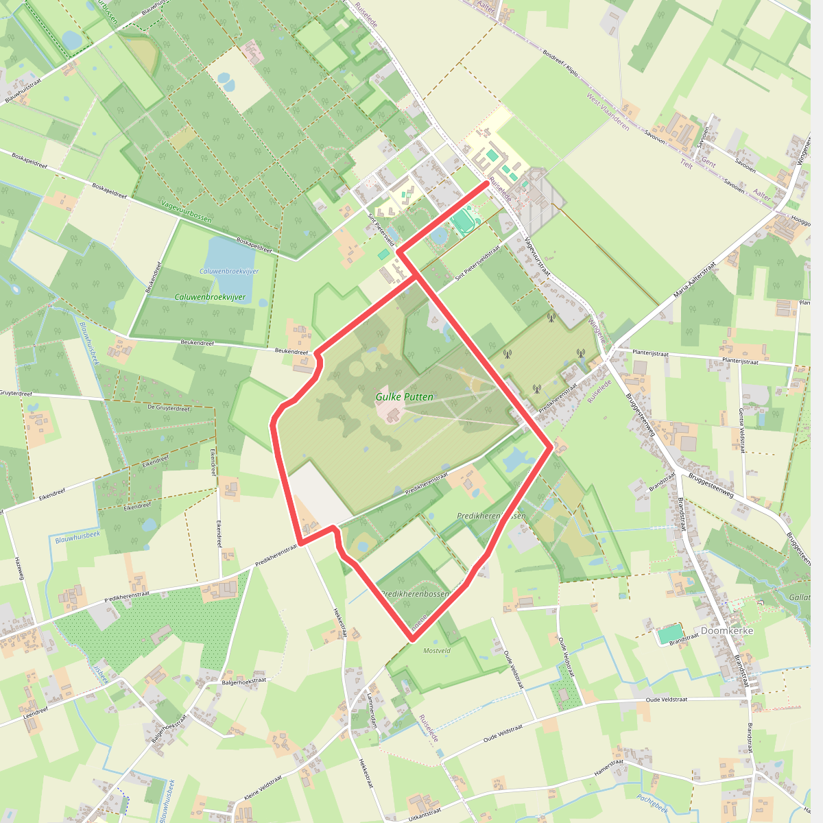 Gulke Putten - rode wandeling
