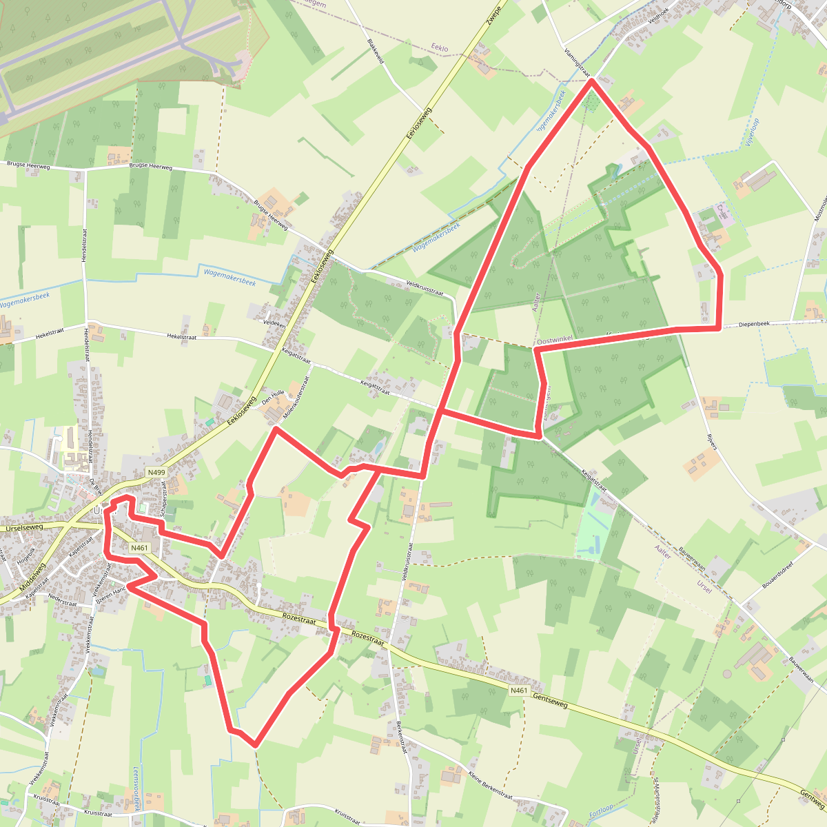 Rondje Ursel Wandelroute