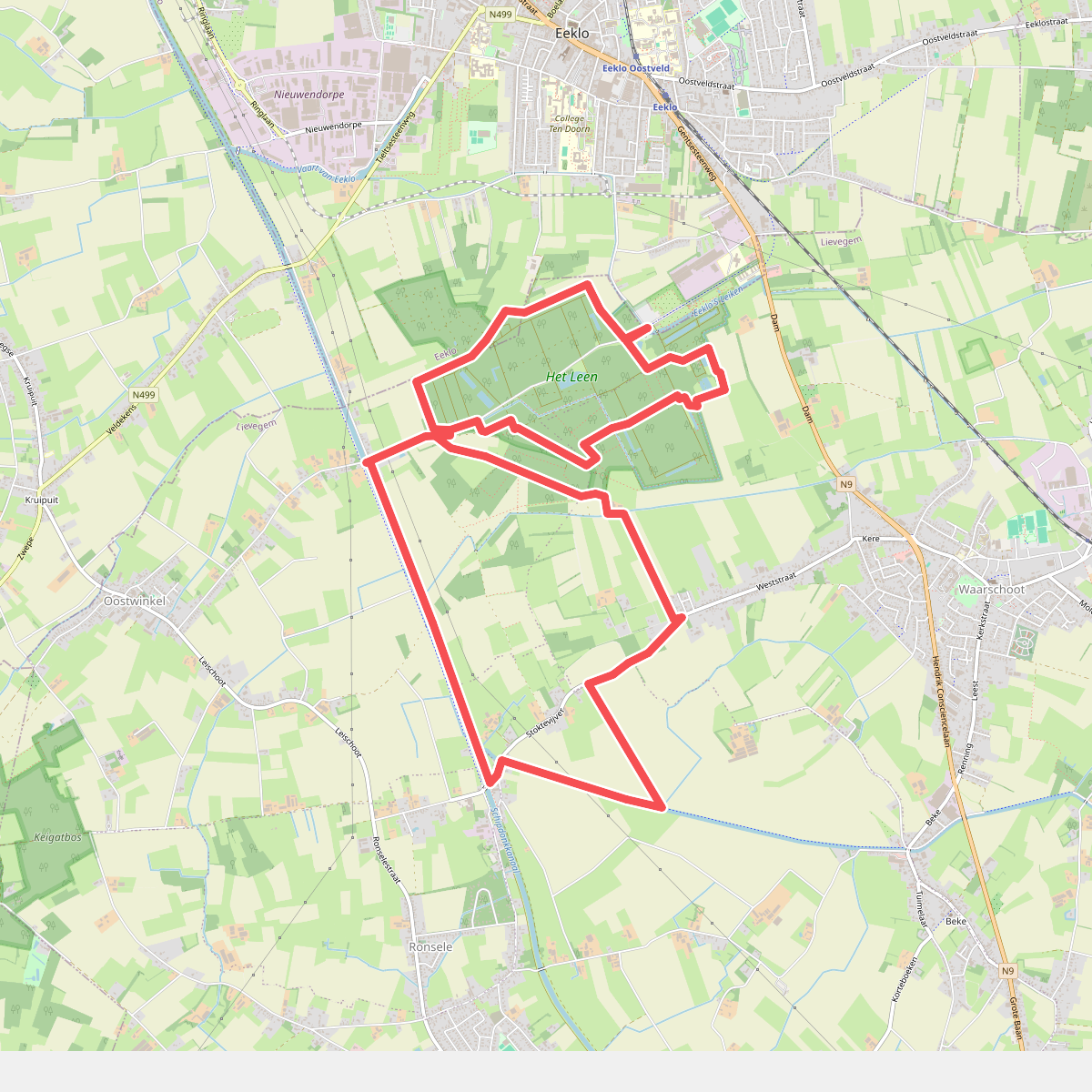 Van Het Leen Naar De Lieve Wandelroute