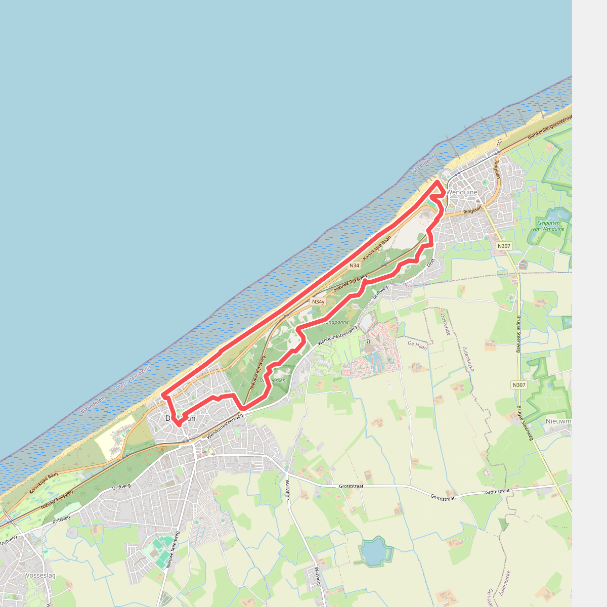 Wandelen in De Haan en Wenduine op de Kustwandelroute