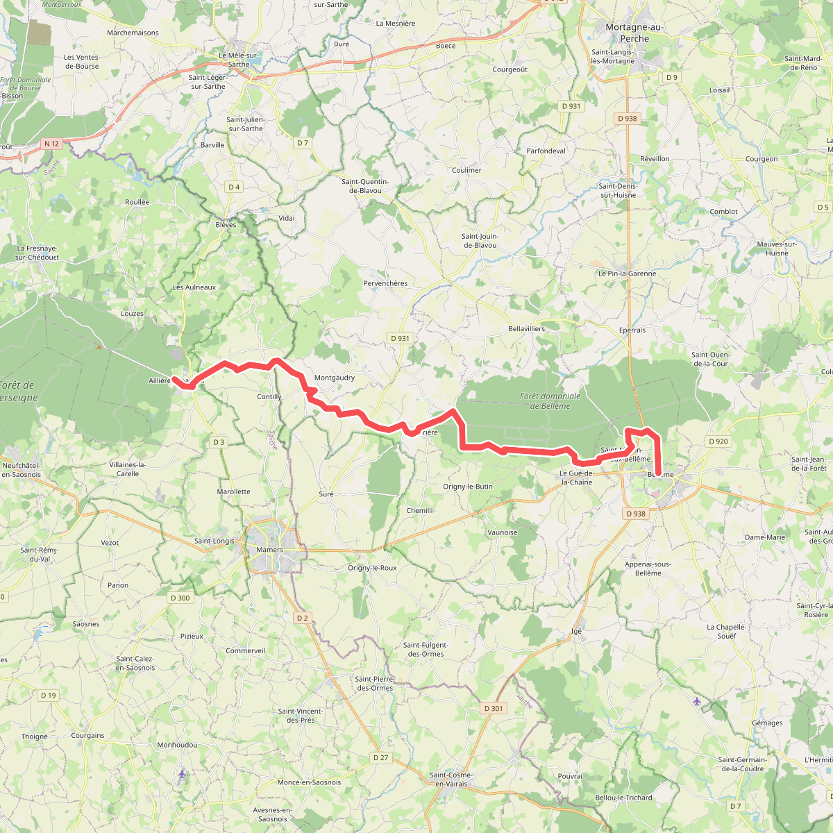 Chemin de Chartres · Bellème – Aillières