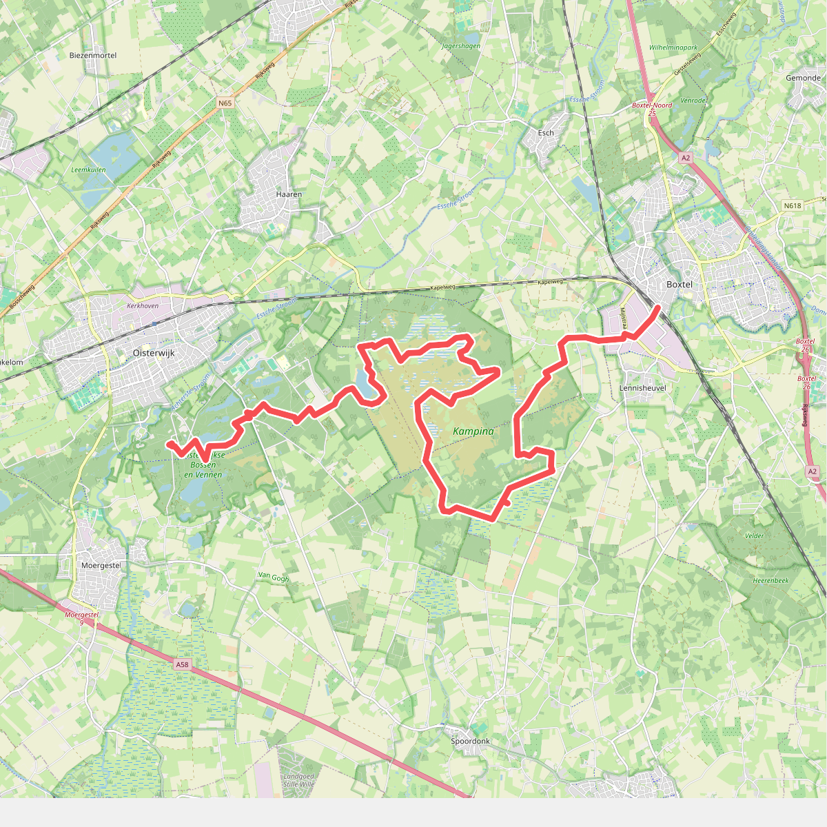 Oisterwijk - Boxtel · Brabants Vennenpad etappe 1