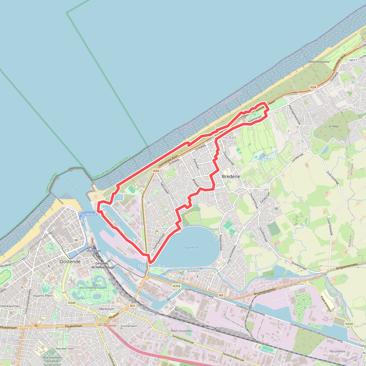 Waterkantpad Bredene