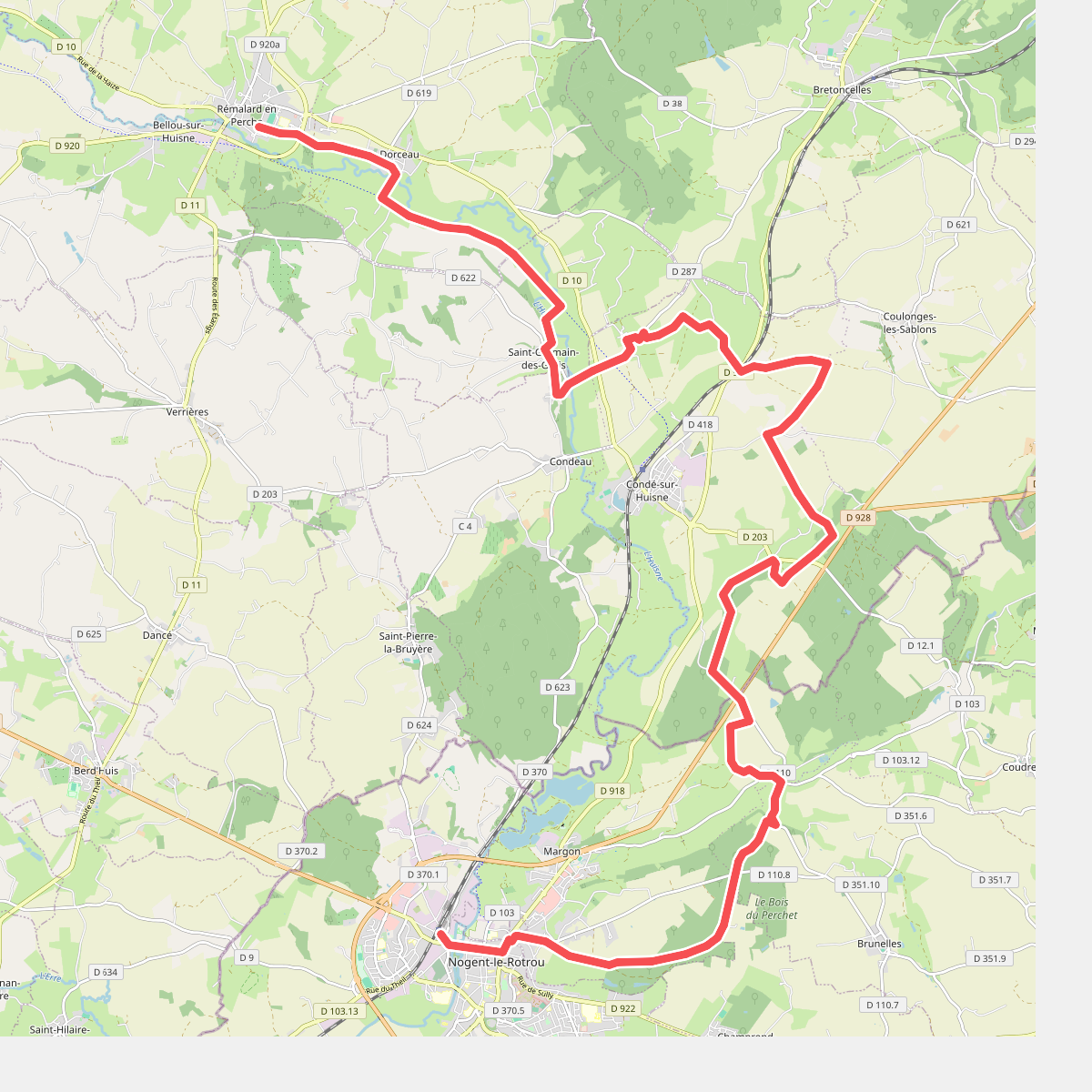 De Nogent-le-Rotrou à Rémalard (TCP)
