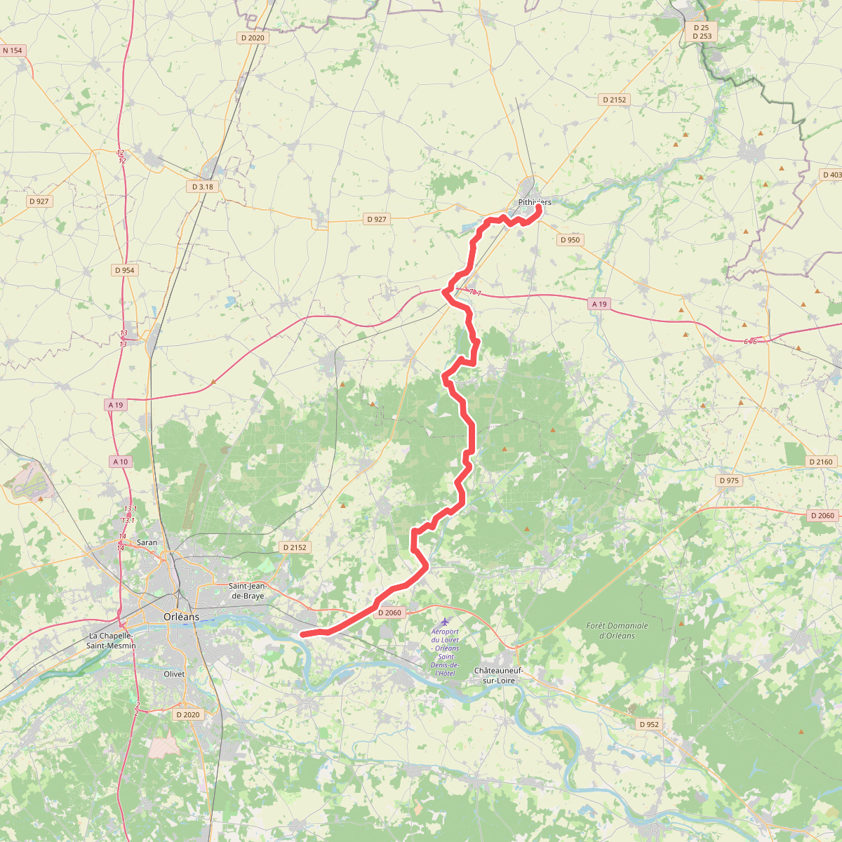 De Pithiviers à Orléans