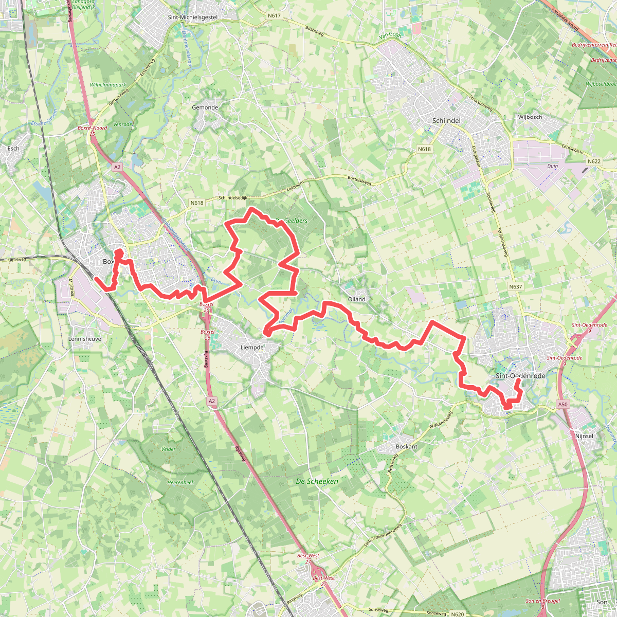 Boxtel - Sint-Oedenrode · Brabants Vennenpad etappe 2