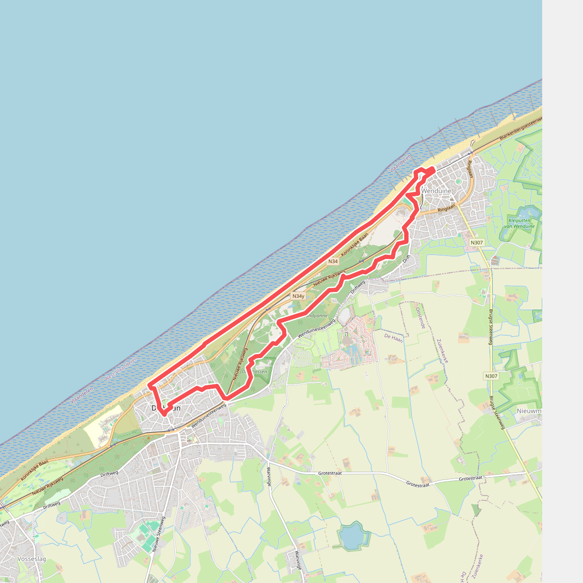 Wandelen in De Haan-Wenduine