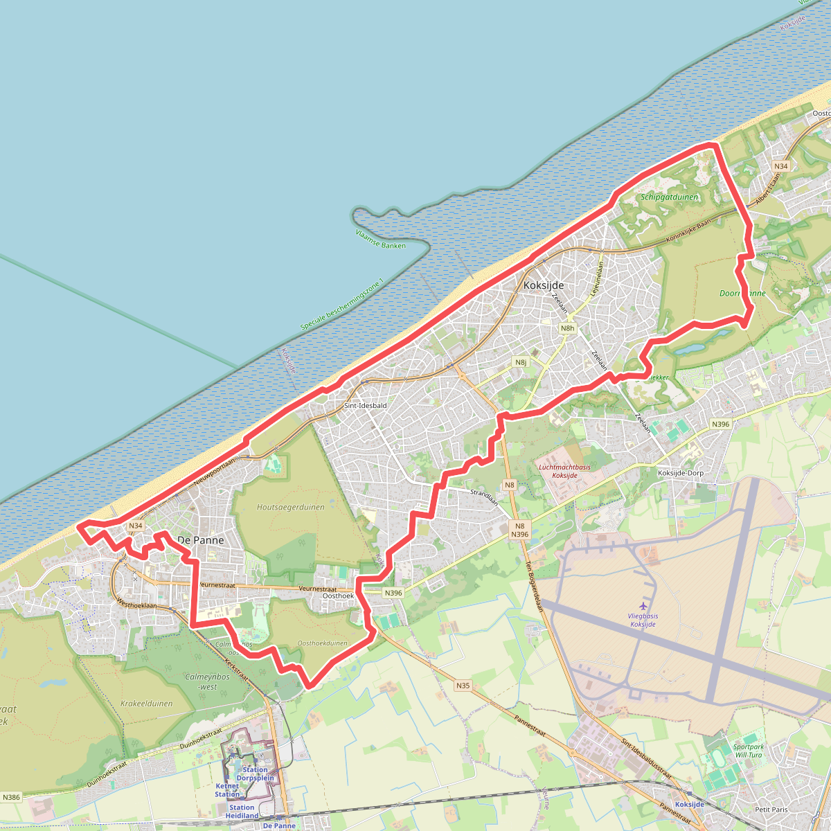 Sportief wandelen in De Panne en Koksijde