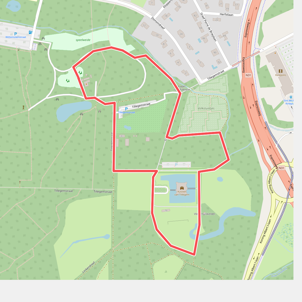 Tillegem wandelroute