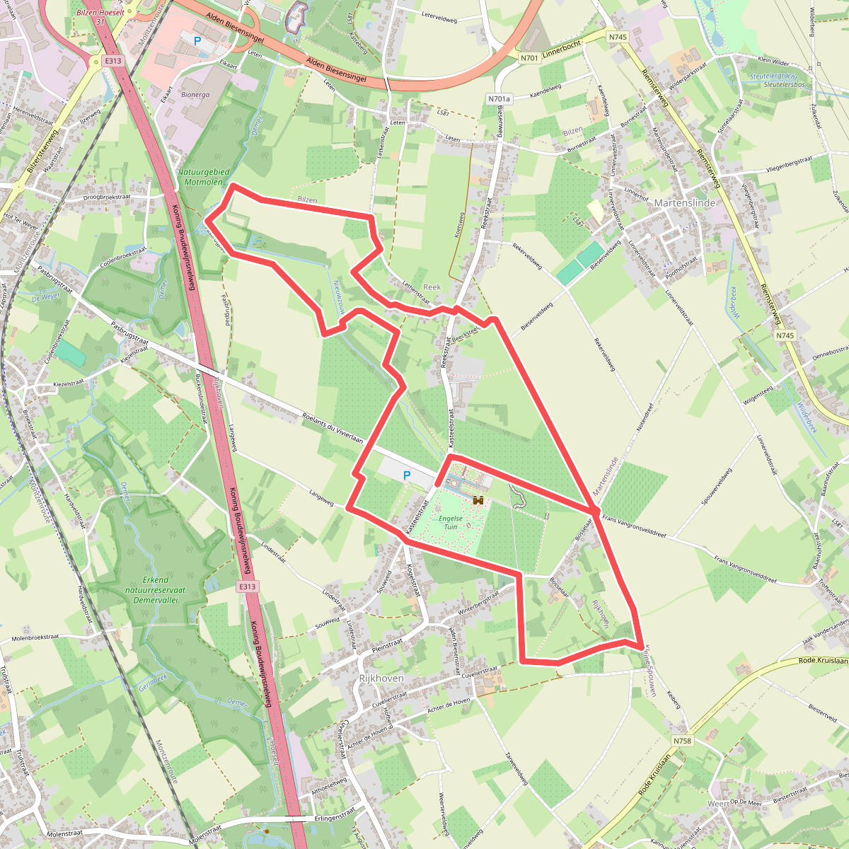 Greenspot Alden Biesen - Oranje wandelroute