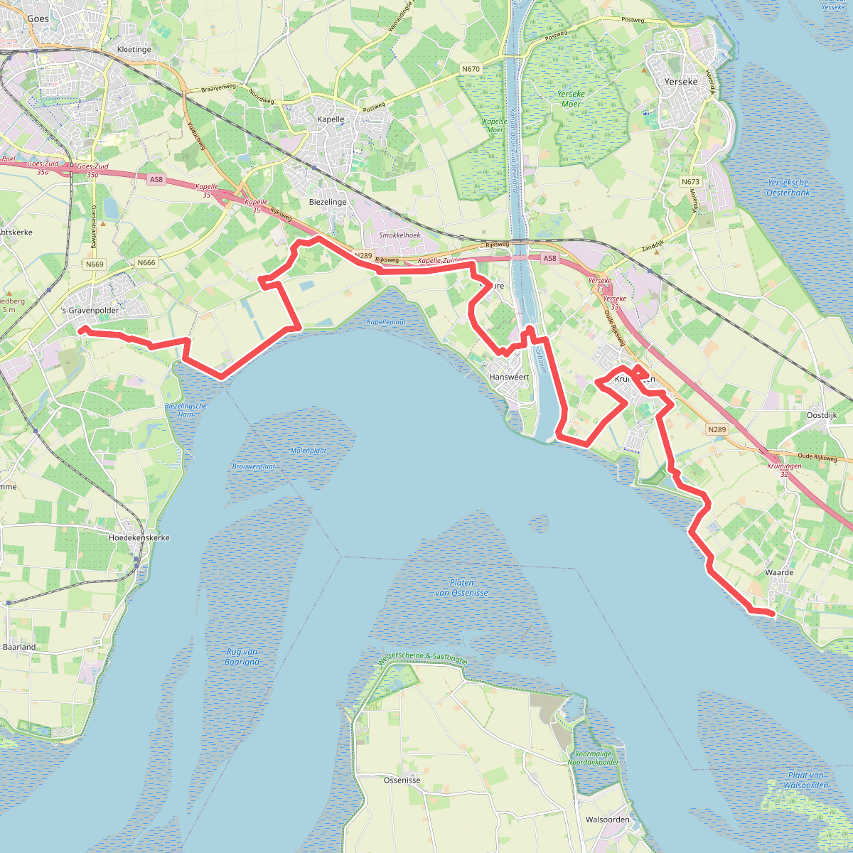 's-Gravenpolder - Waarde · Grenslandpad etappe 5