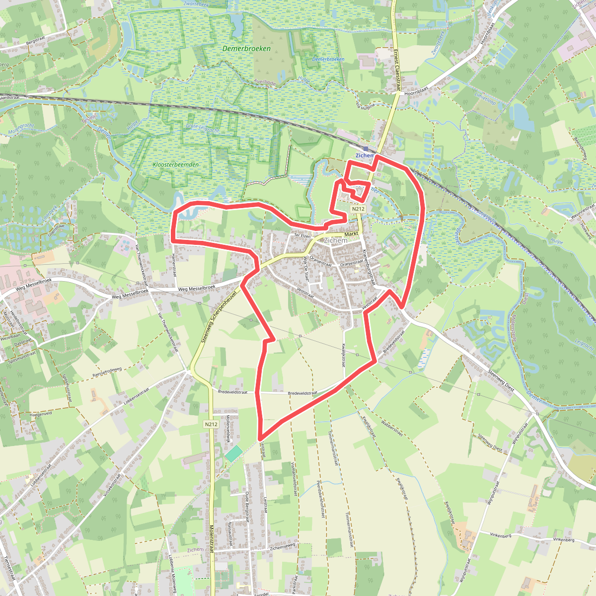Demerbroekenwandeling oranje