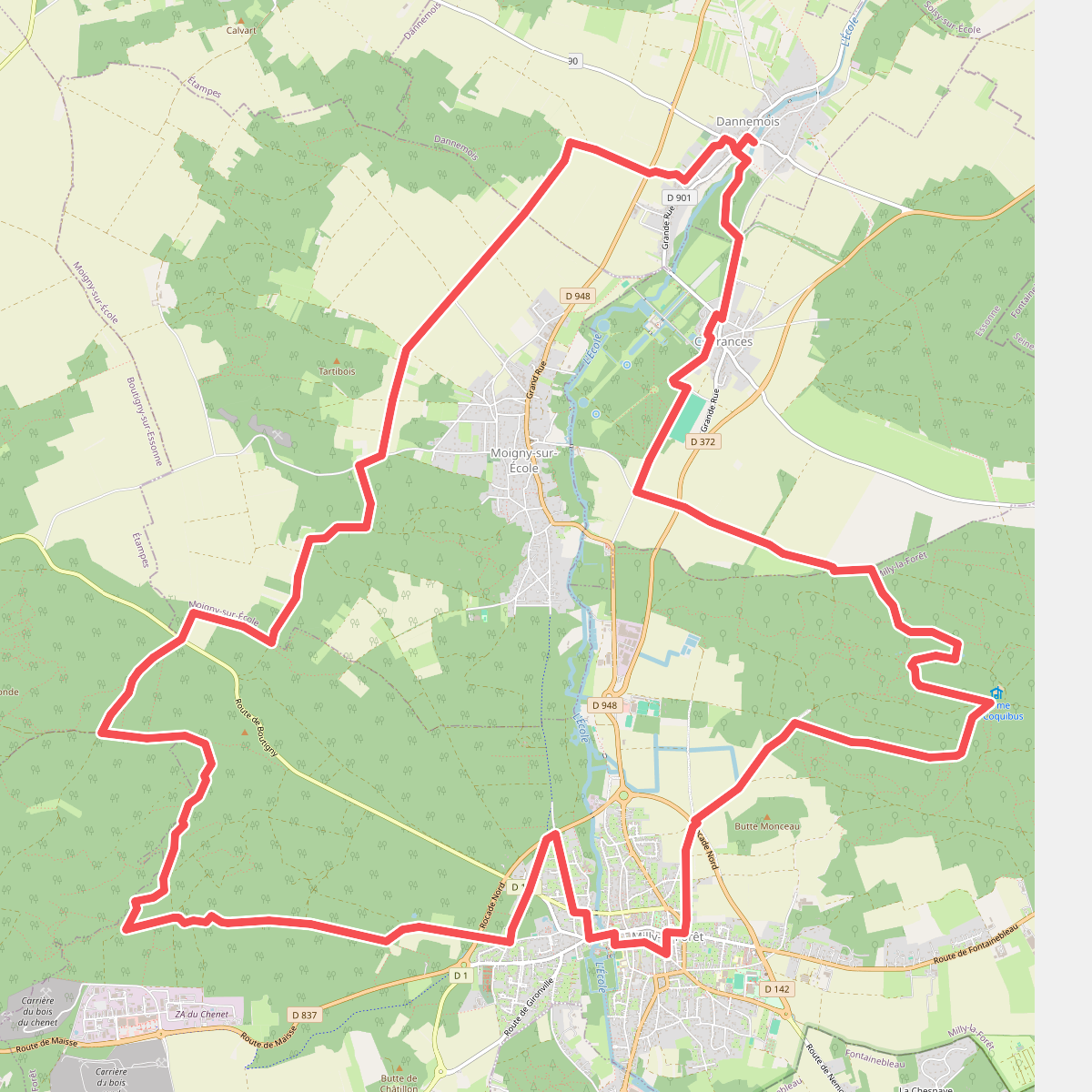 Chemin des Grés et des Bruyères