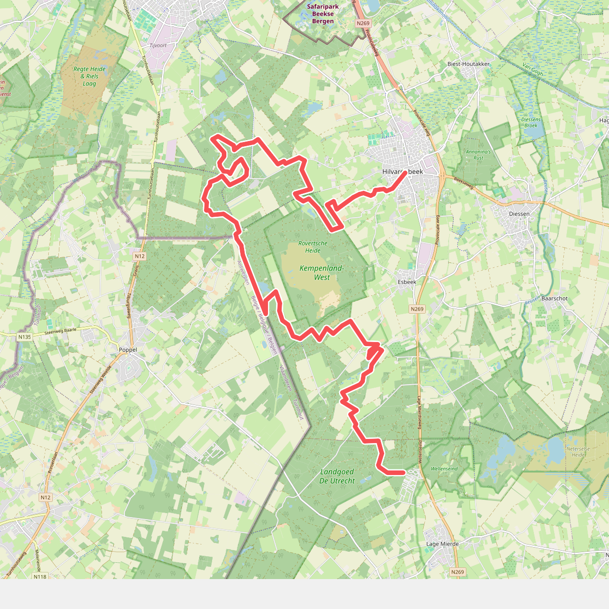 Lage Mierde - Hilvarenbeek · Brabants Vennenpad etappe 11