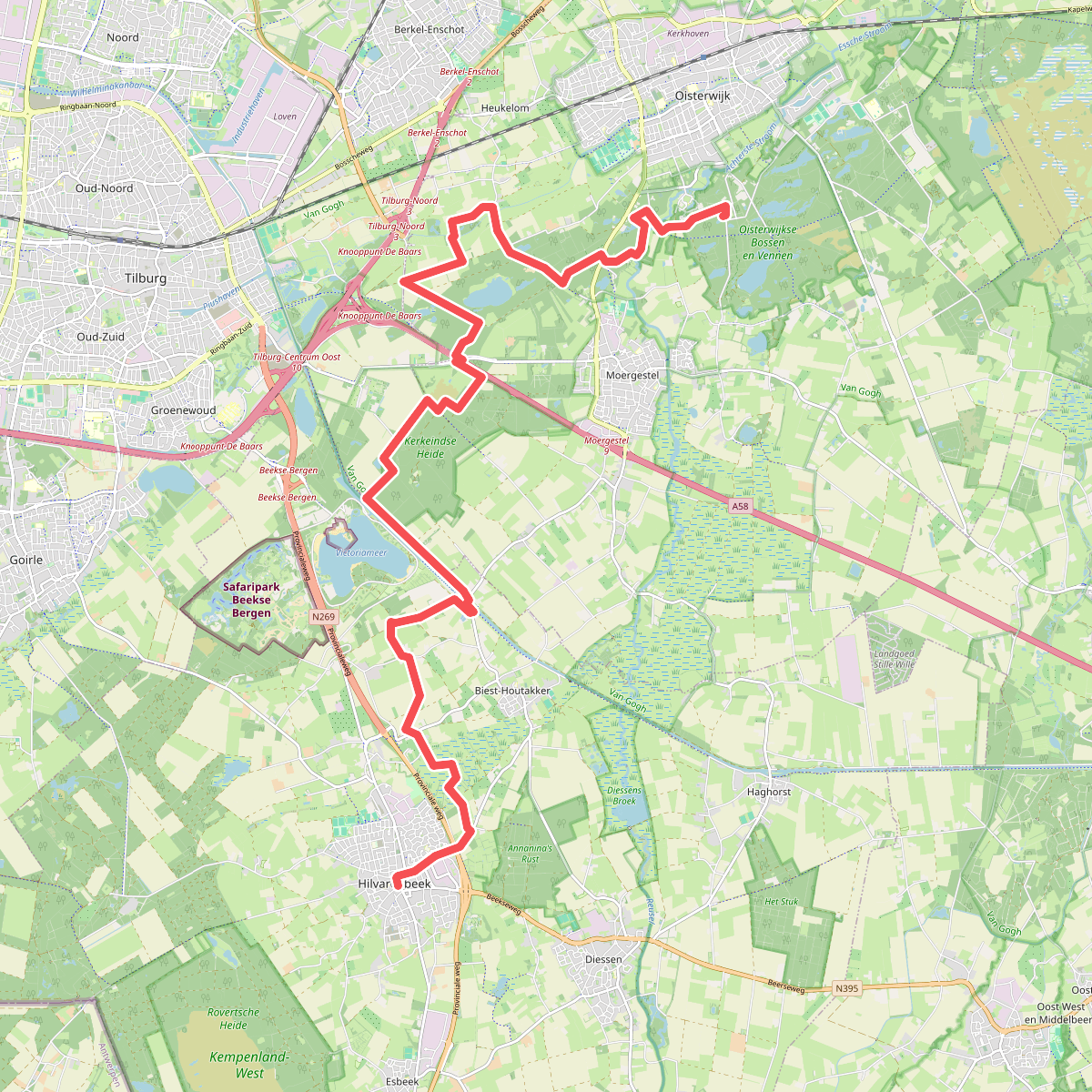 Hilvarenbeek - Oisterwijk · Brabants Vennenpad etappe 12