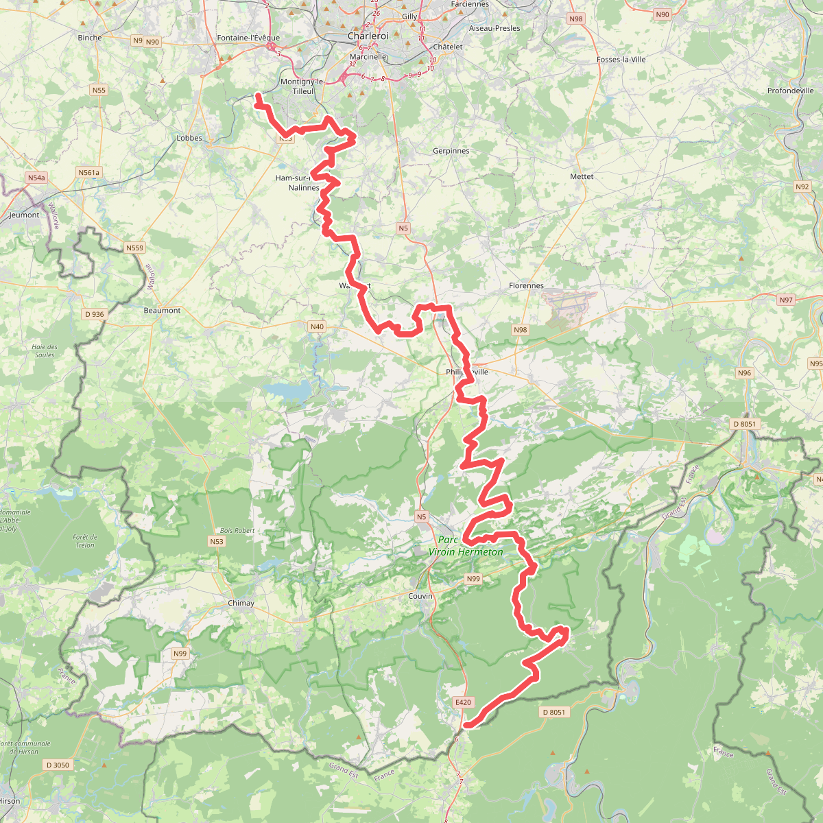 GR 12 Wallonie, Fontaine-l'Évêque - Brûly-de-Pesche