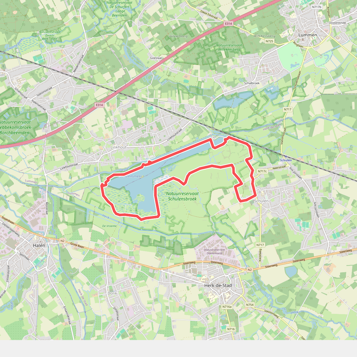 Gele wandeling Schulensmeer