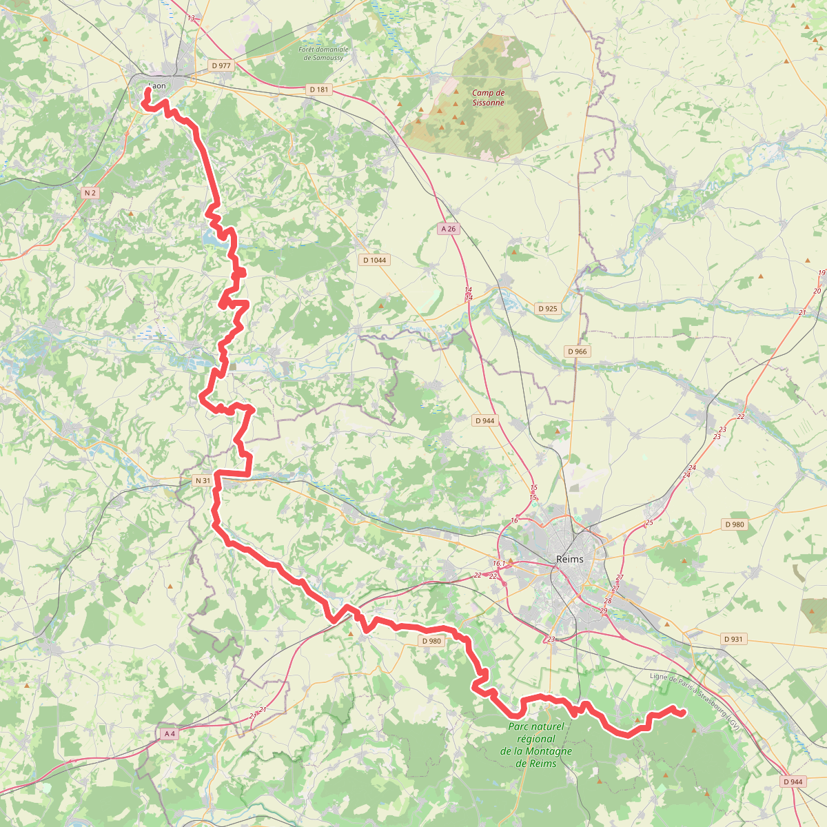 De Laon à Verzenay