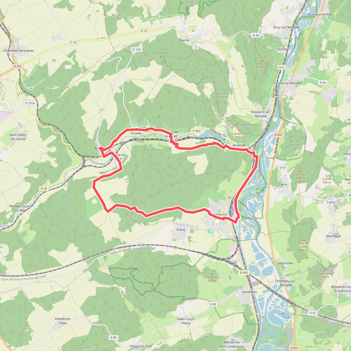 Boucle de la Moselle et du Rupt de Mad
