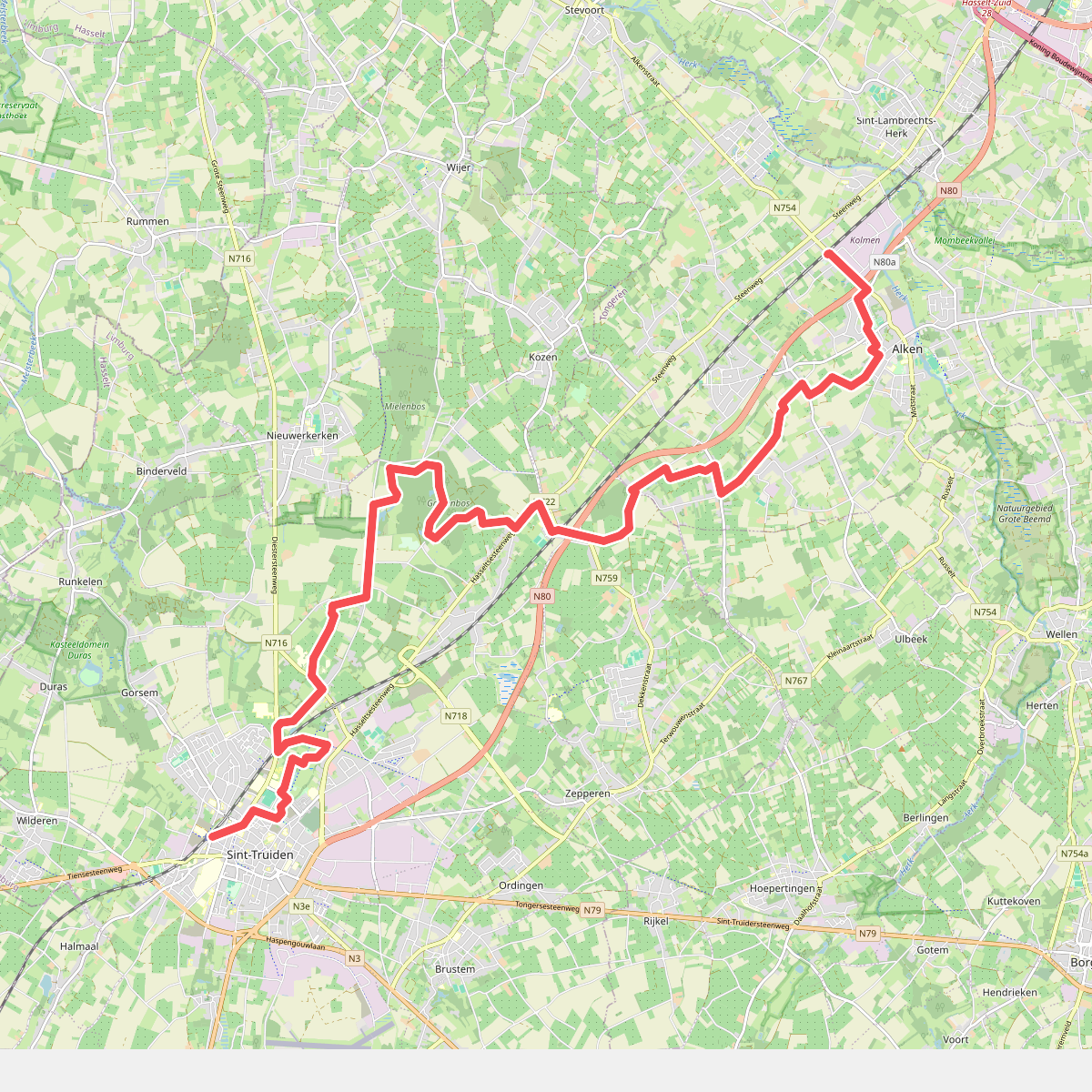Treinstapper Alken naar Sint-Truiden (GR 128)