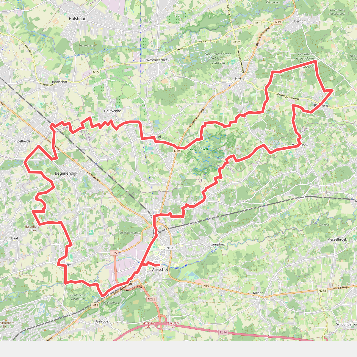 Hagelandse Valleiwandeling - Rood