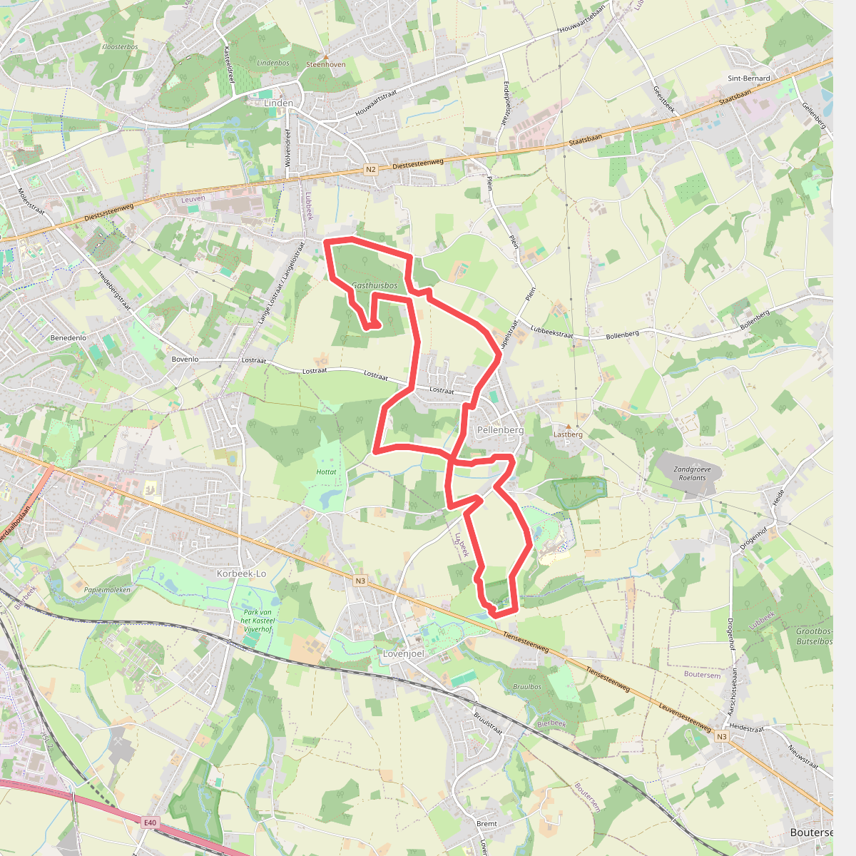 Koeboswandeling rood