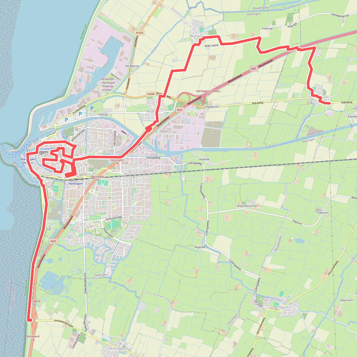 Waddenzeedijk - Herbaijum · Elfstedenpad etappe 9