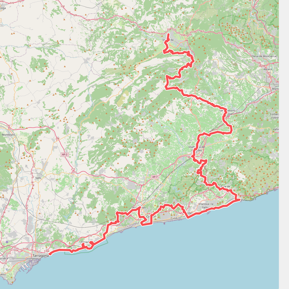 El Camí IT6TR6 El Camí Central: de Castelló de la Plana a Montserrat