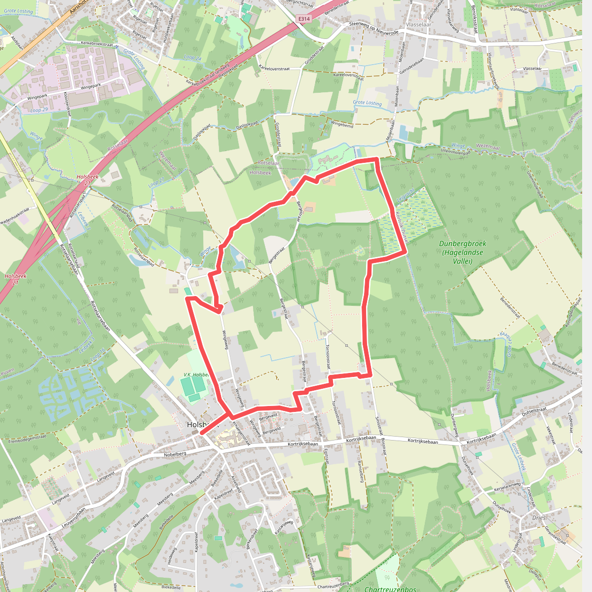 Hagelandse Valleiwandeling - Oranje
