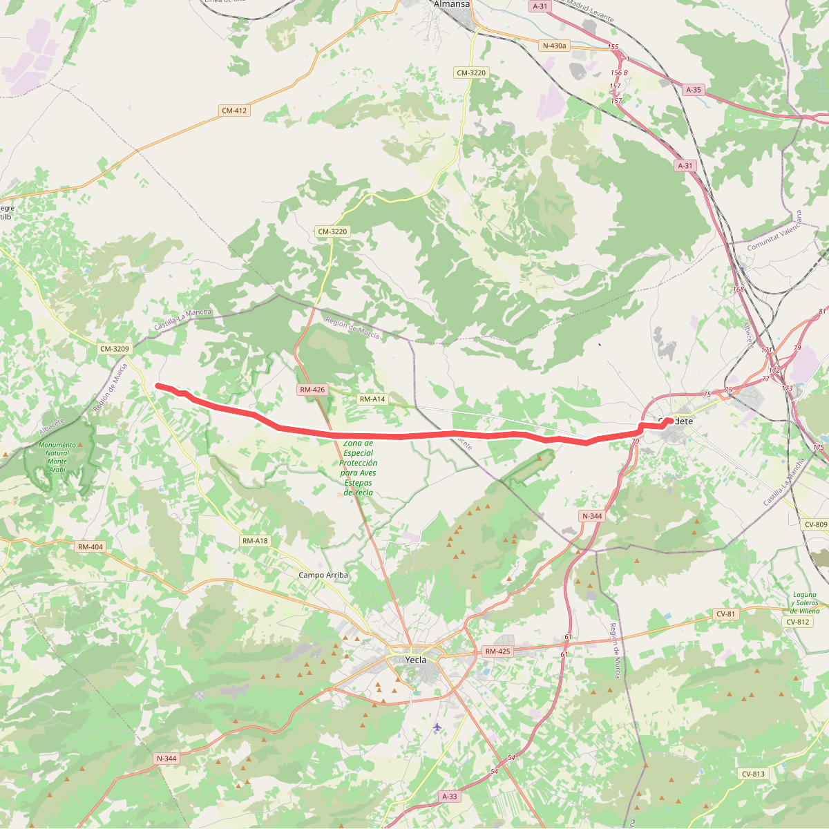 Camino de Aníbal. Camino de Santiago del Sureste