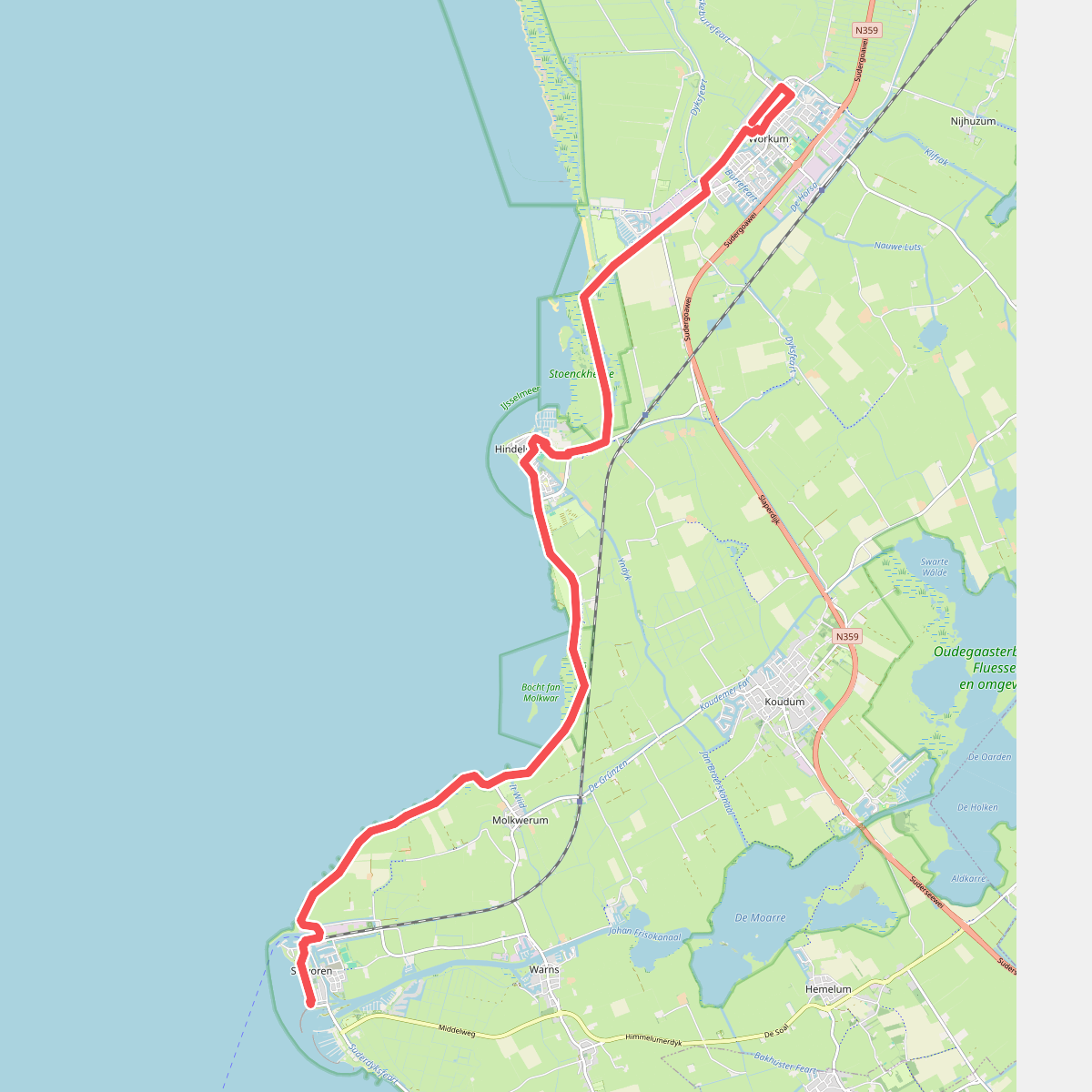 Johan Frisosluis (Stavoren) - Workum · Elfstedenpad etappe 6
