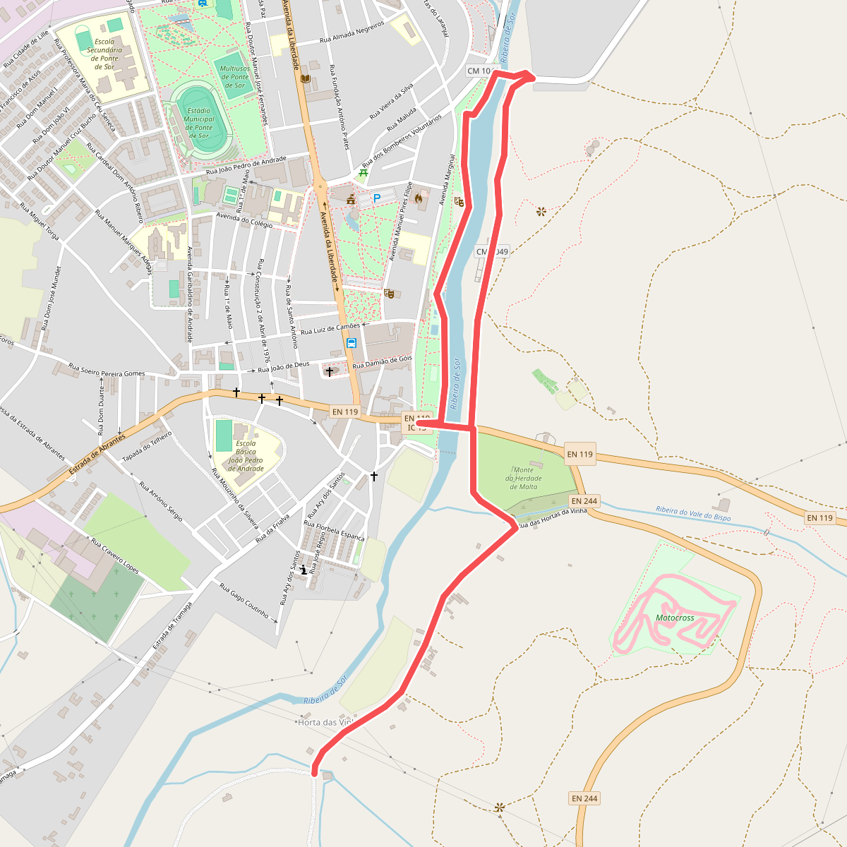 Percurso da Ribeira de Sor