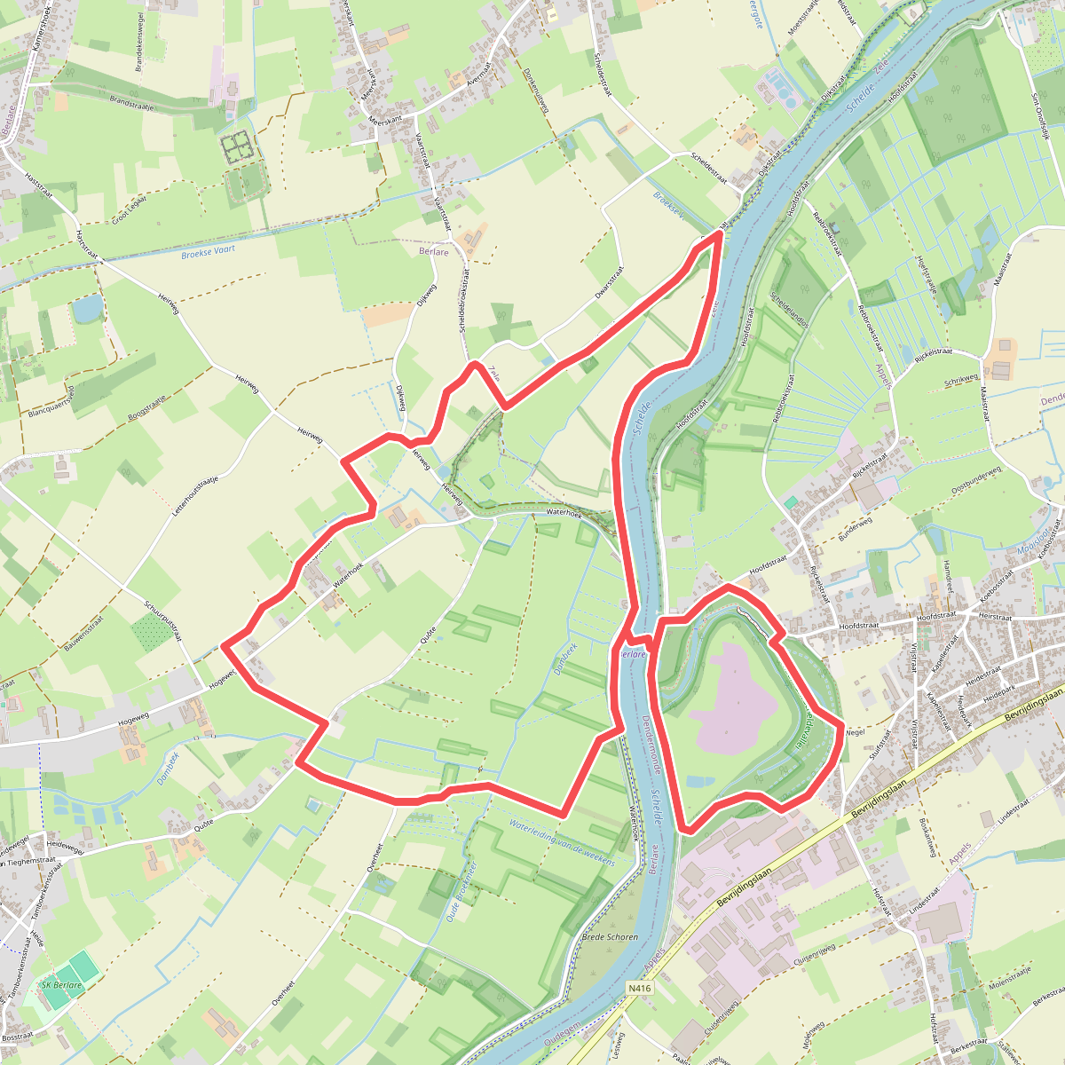 Waterhoek wandelroute