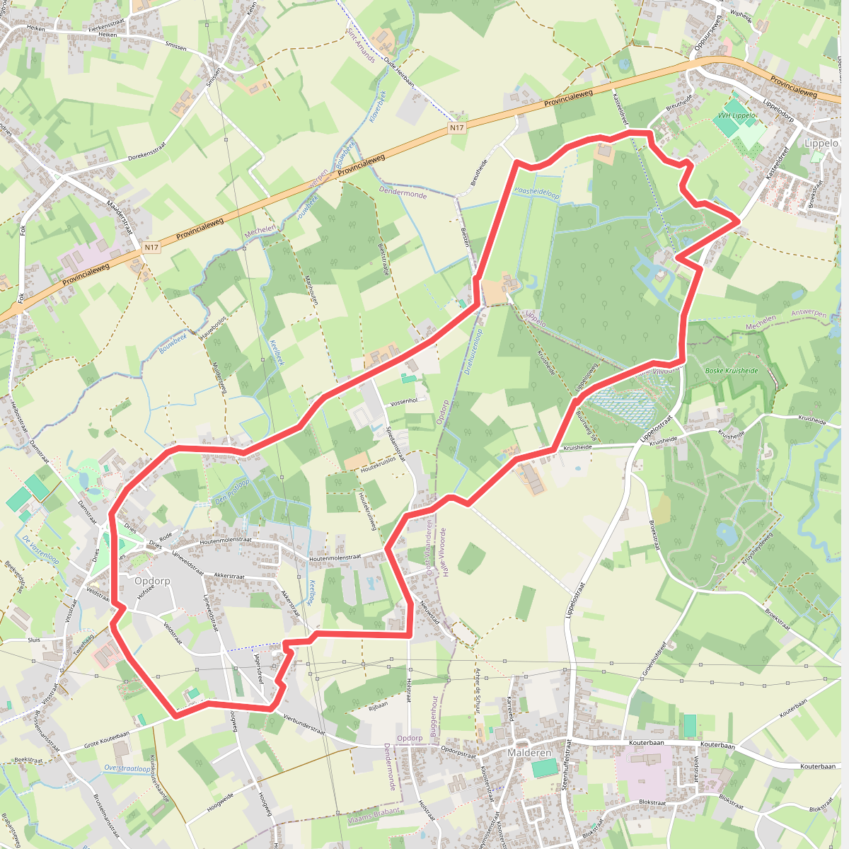 Lippelobos Wandelroute