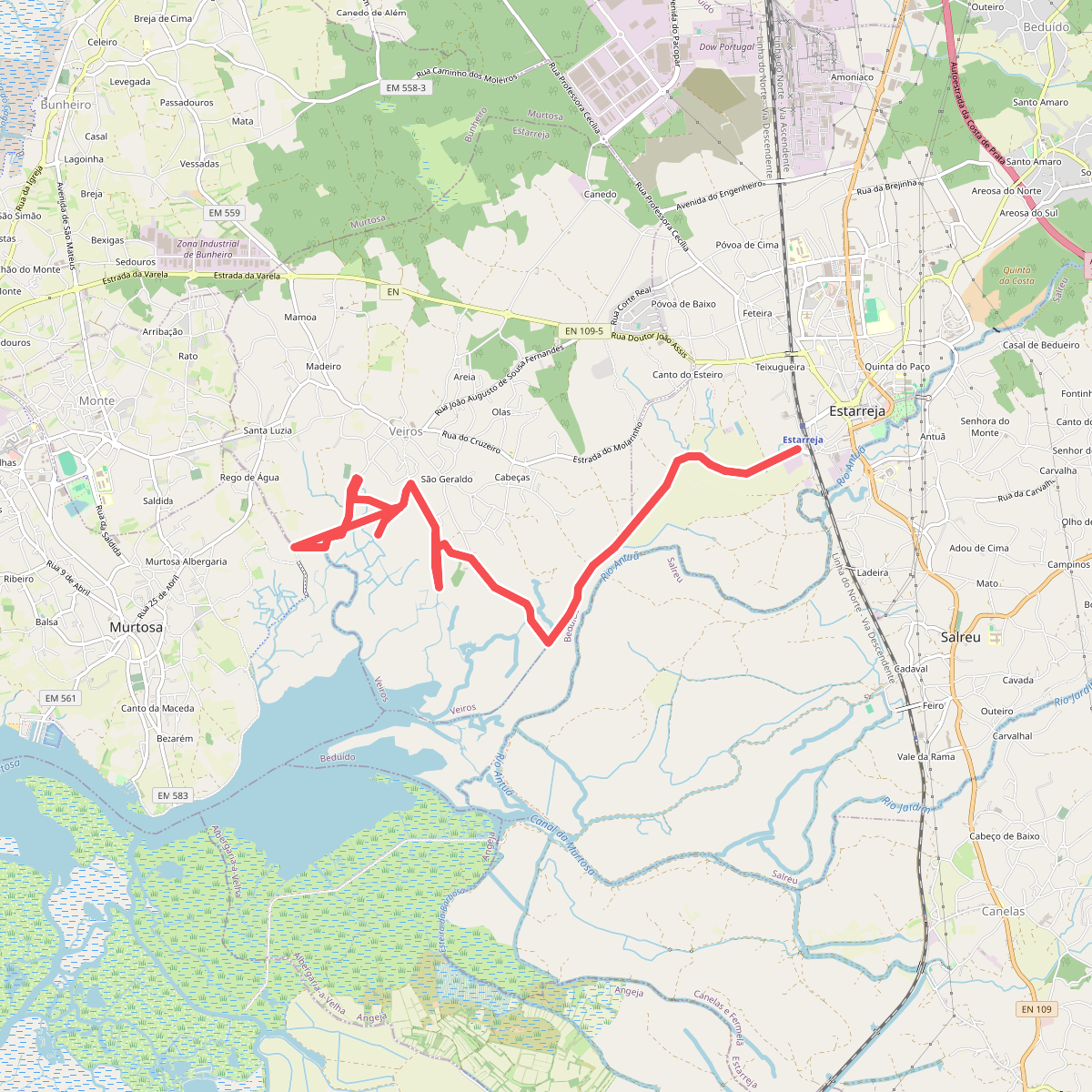 Percurso das Ribeiras de Veiros