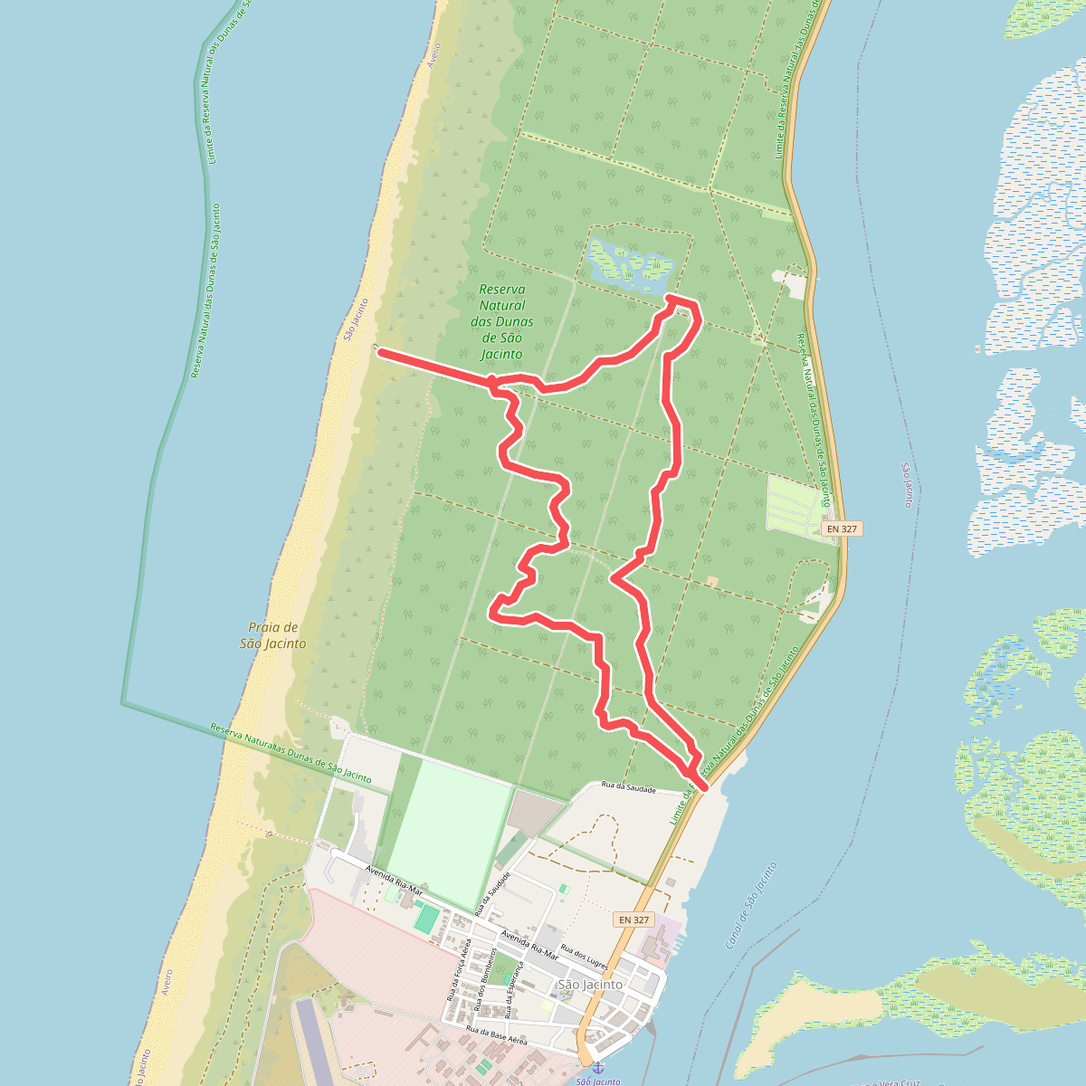 Percurso Vermelho da Reserva Natural das Dunas de São Jacinto