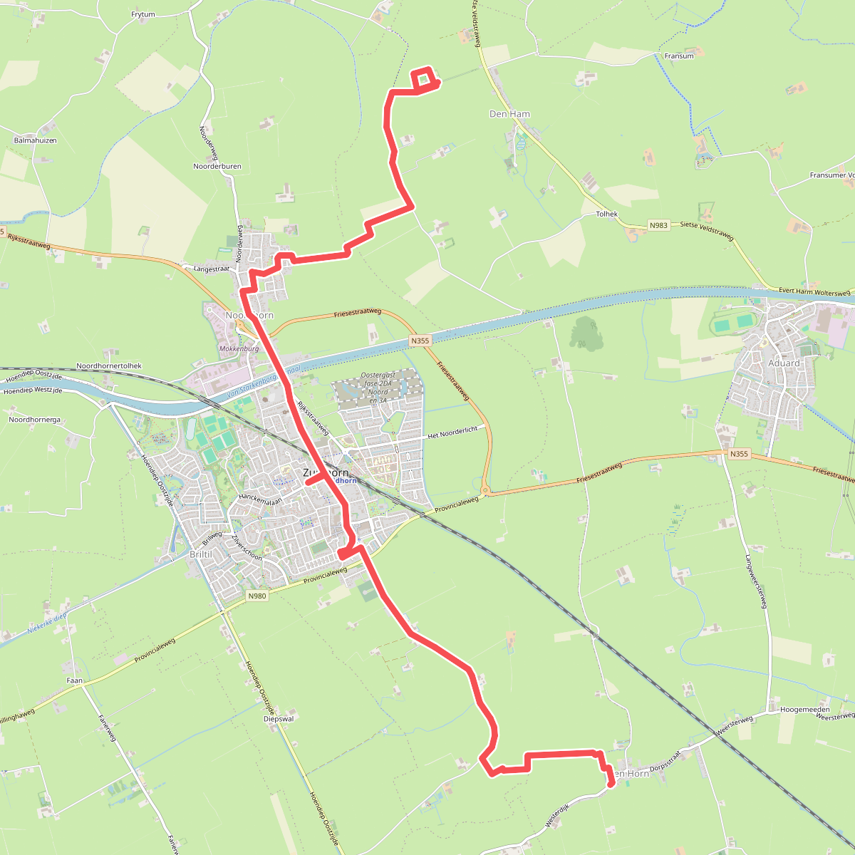Den Horn - Den Ham · Groninger Borgenpad etappe 3
