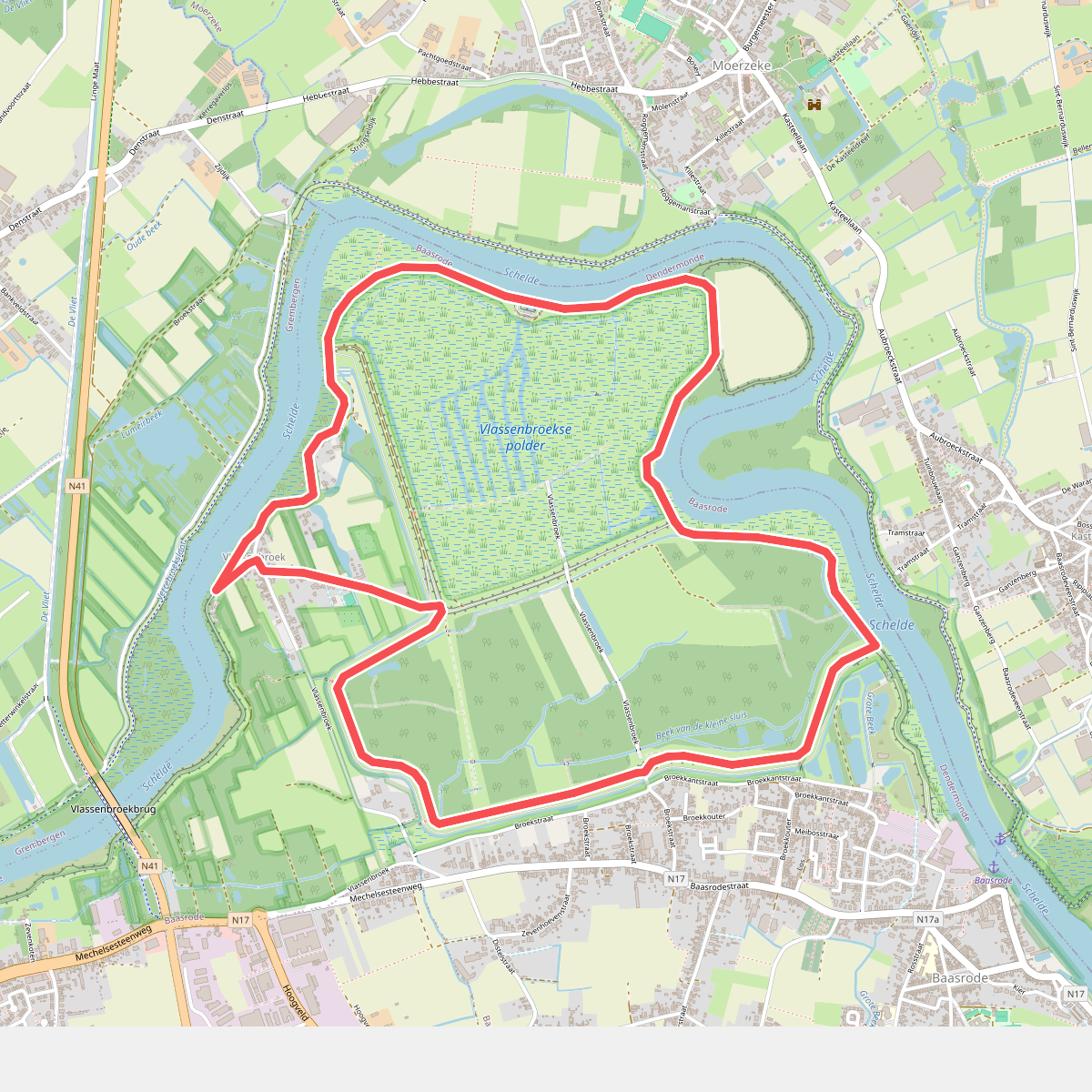 Vlassenbroekse polders wandelroute