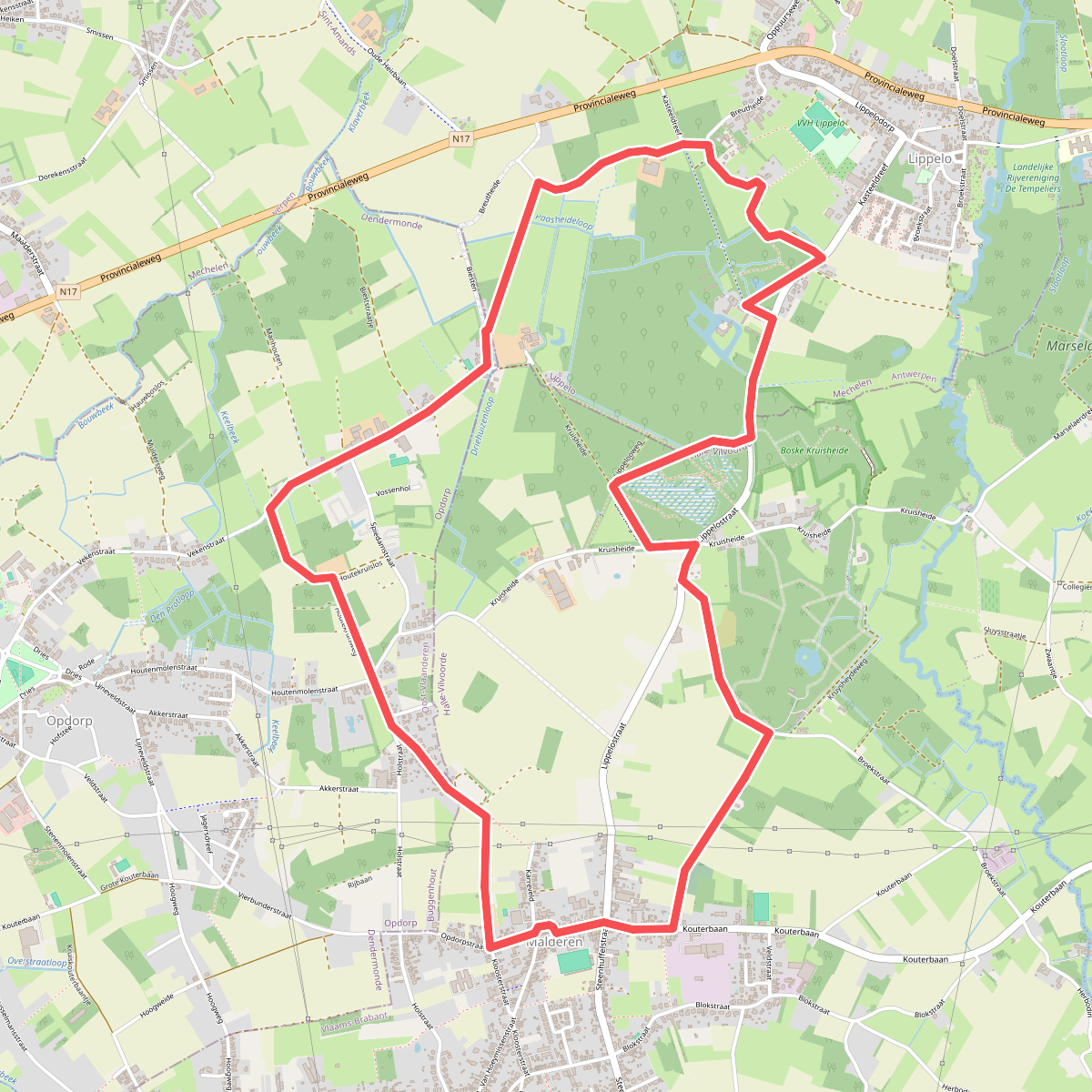 Middelpunt van Vlaanderen wandeling