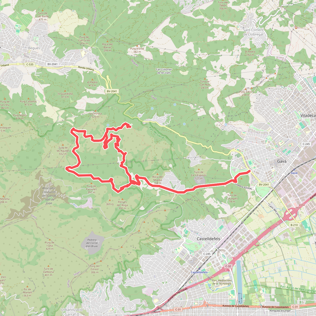 Camí medieval a l'Eramprunya