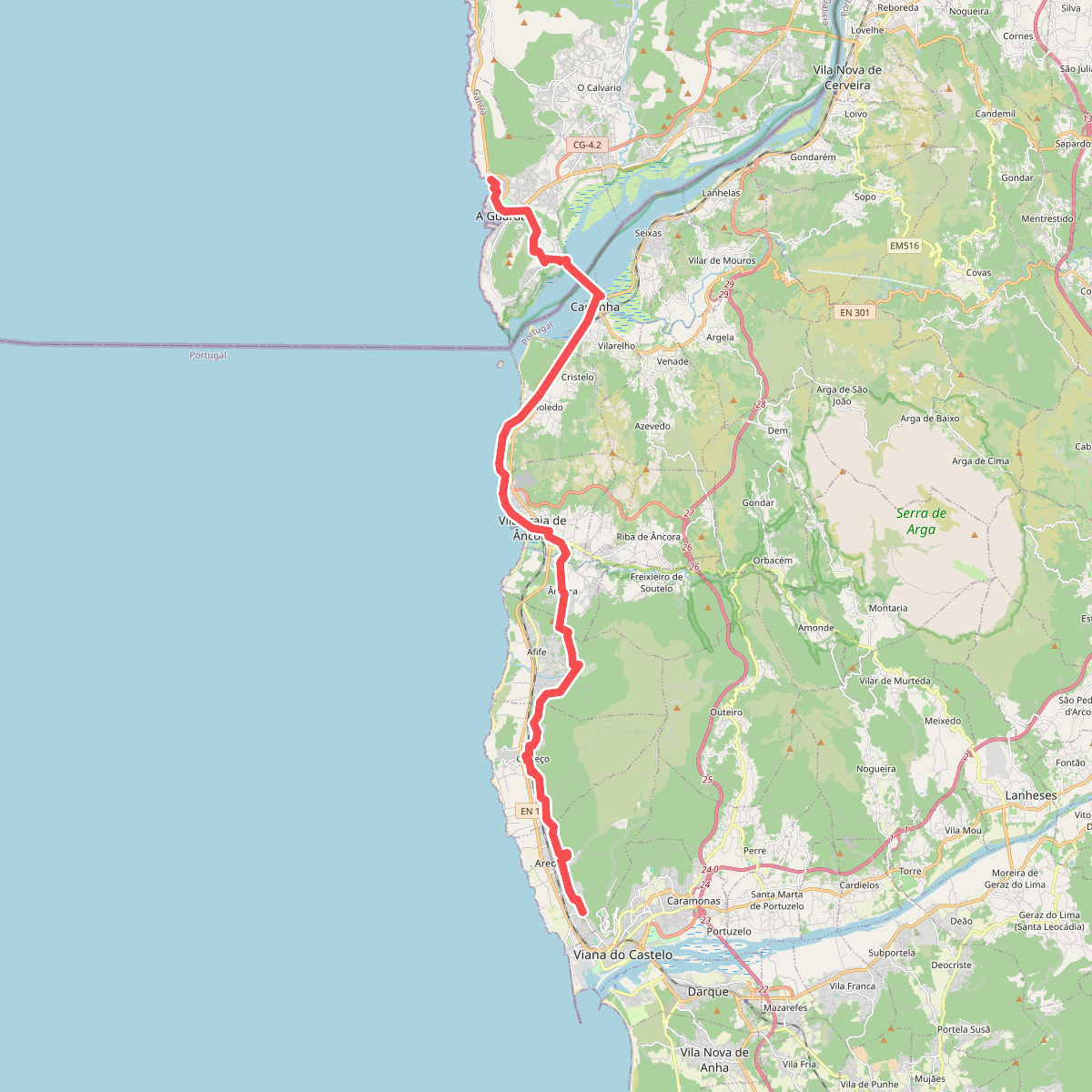 Caminho Português da Costa (Viana do Castelo - A Guarda)