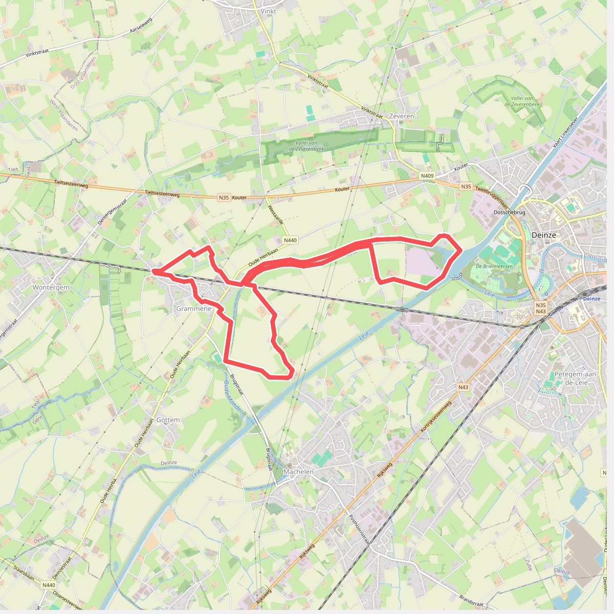 Vlasroters Wandelroute Lus 1 - Groen