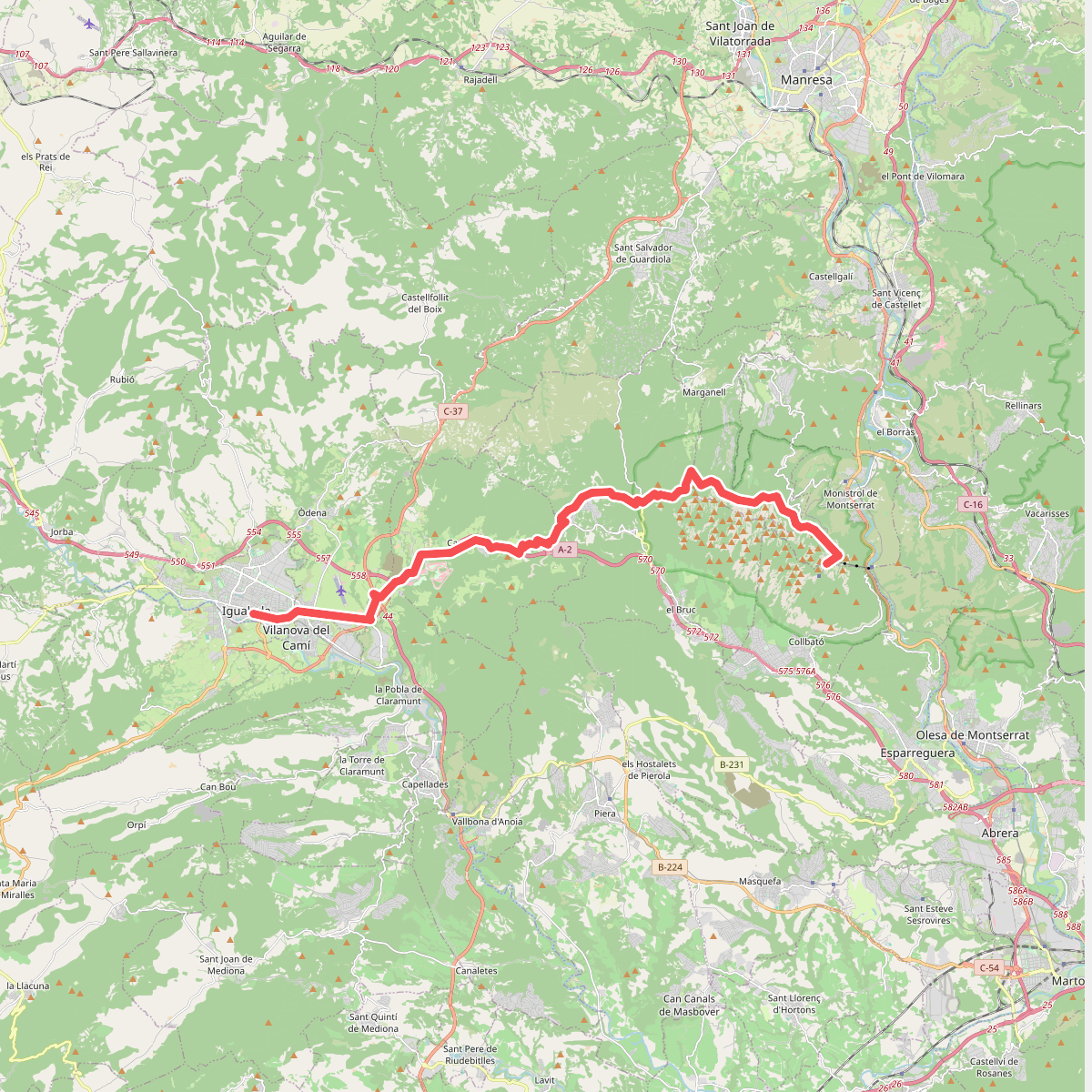 Camí Ignasià Català 6: Igualada - Montserrat