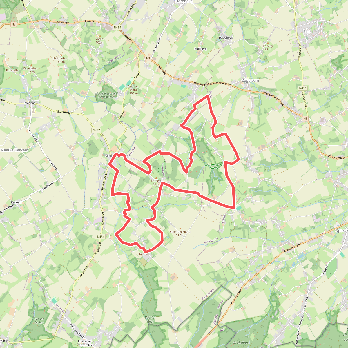 't Burreken wandelroute