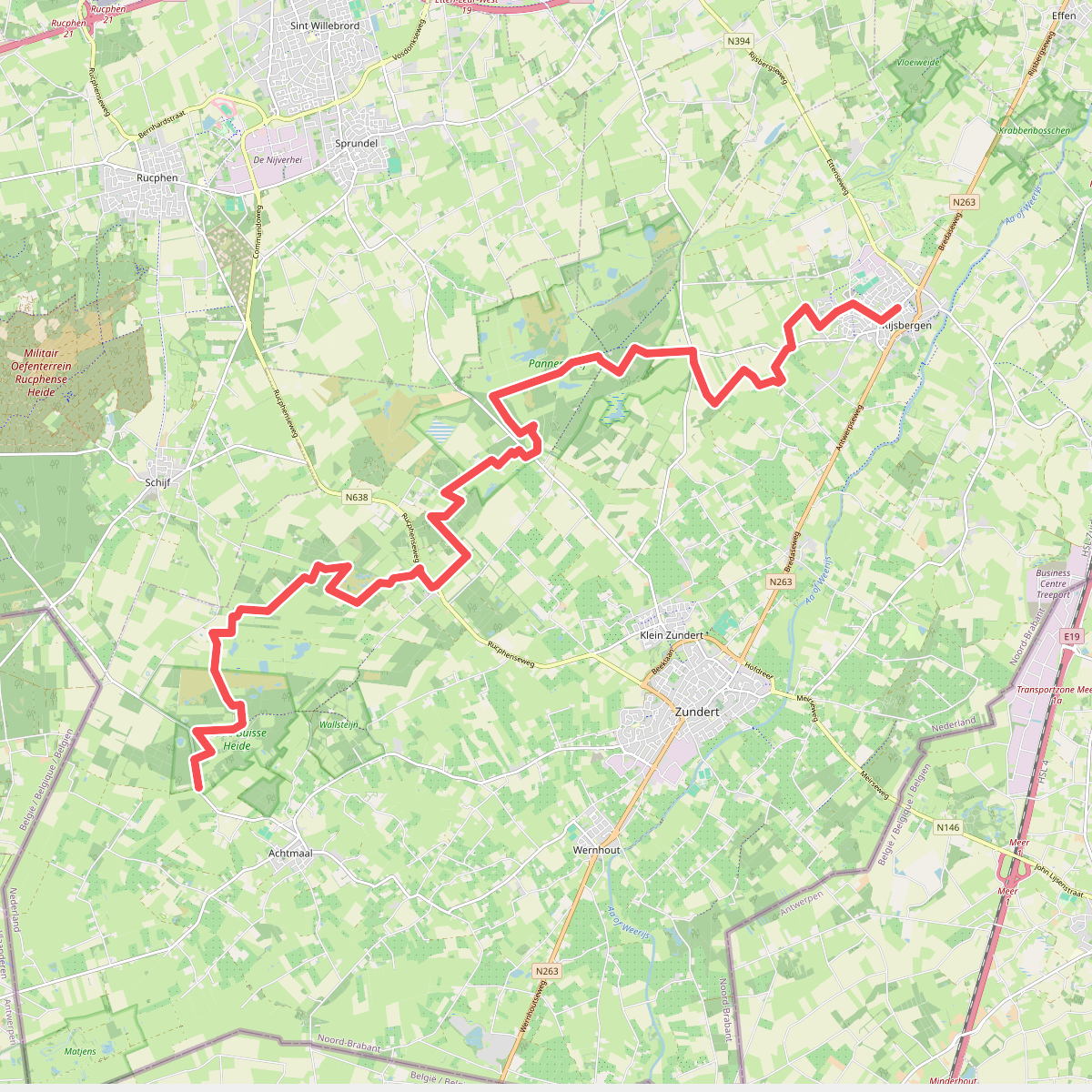 Achtmaal - Rijsbergen · Grenslandpad etappe 9