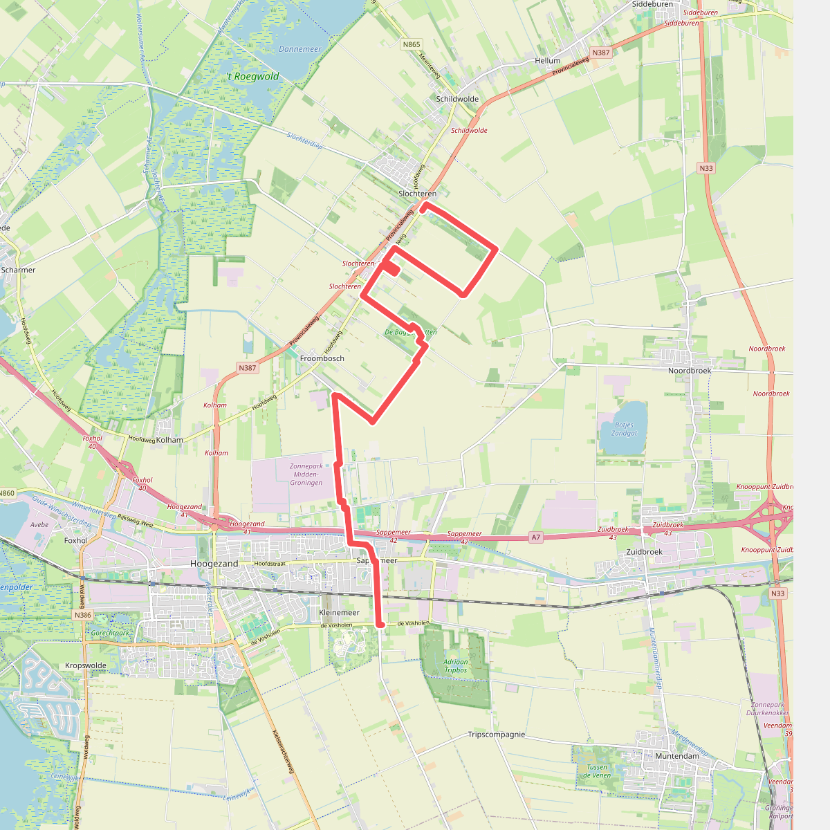 Slochteren - Sappemeer · Groninger Borgenpad etappe 15