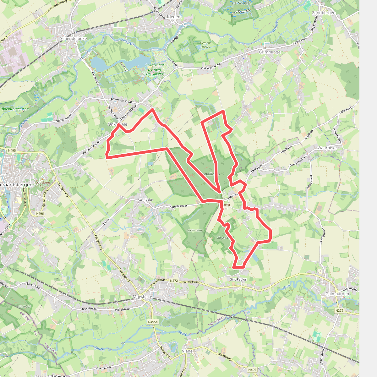 Wandelen door het Raspaillebos